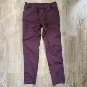 BYLT Weekender Pants Mens Large Purple Jogger Elastic Waist Travel Casual Cotton